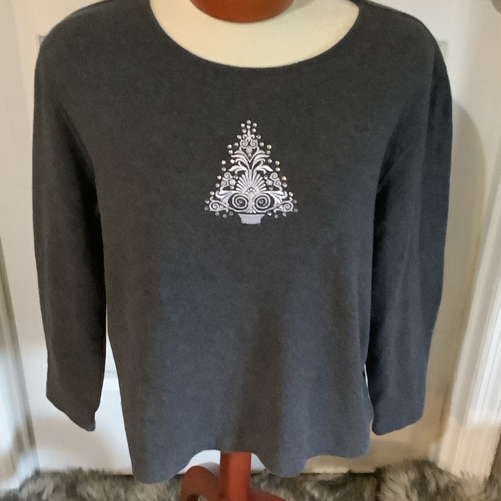 Karen Scott petites long sleeve top